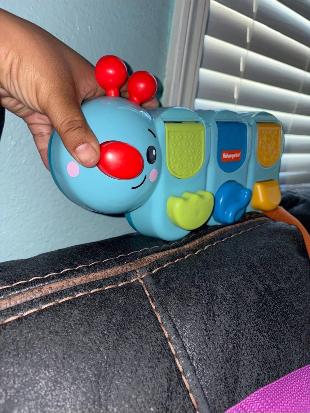 Fisher Price~Blue Caterpillar Pop-Up Toy